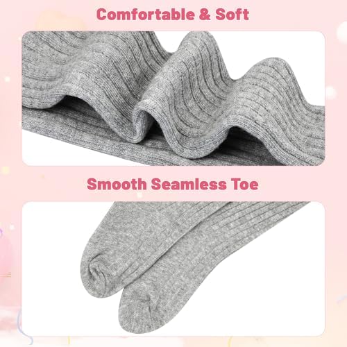 MOEMOE BABY Girls Tights Toddler Seamless Leggings Tights Soft Thick Cotton Cable Knit Tights 3 Packs for Girls4