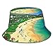 huatongxin Kaanapali Beach Maui Hawaii Sombrero de Cubo con Estampado Unisex Sombreros de Pescador Sombrero de Pesca Gorra Plegable Reversible de Verano Mujeres Hombres Sombrero para el Sol al Aire