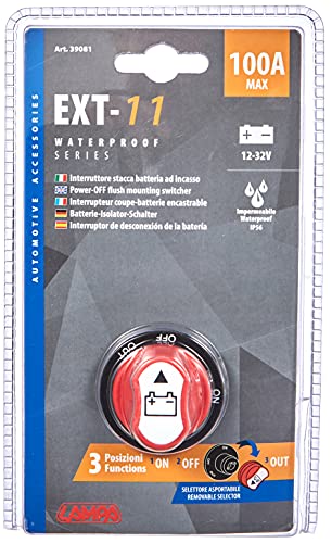 Lampa 39081 batterij-scheidingsschakelaar met 3 posities 12/32 V - Afbeelding 4