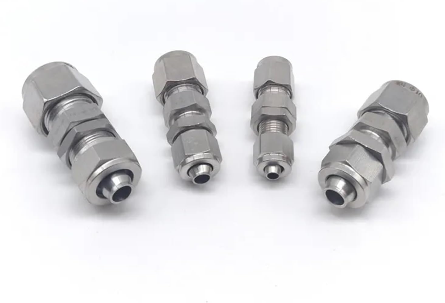 1pcs 304 Stainless Steel Quick Twist Card Sleeve Fitting PU Hose To Hard Tube Through Board Type Joint(10mmx10mm)