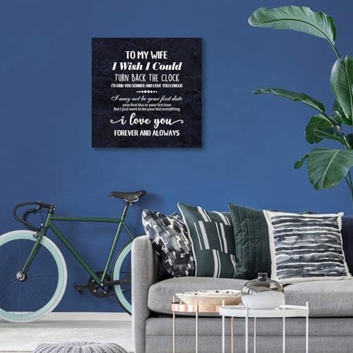 Póster de pared en lienzo con frase motivacional, el regalo de boda perfecto de 20x20 pulgadas 7