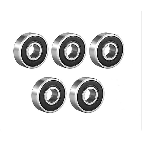 Miniatura 6 de 10PCS Mini Rodamientos de Bolas Escudo de Goma 606RS Z1 Grado Acero 0.236 in x 0.669 in x 0.236 in