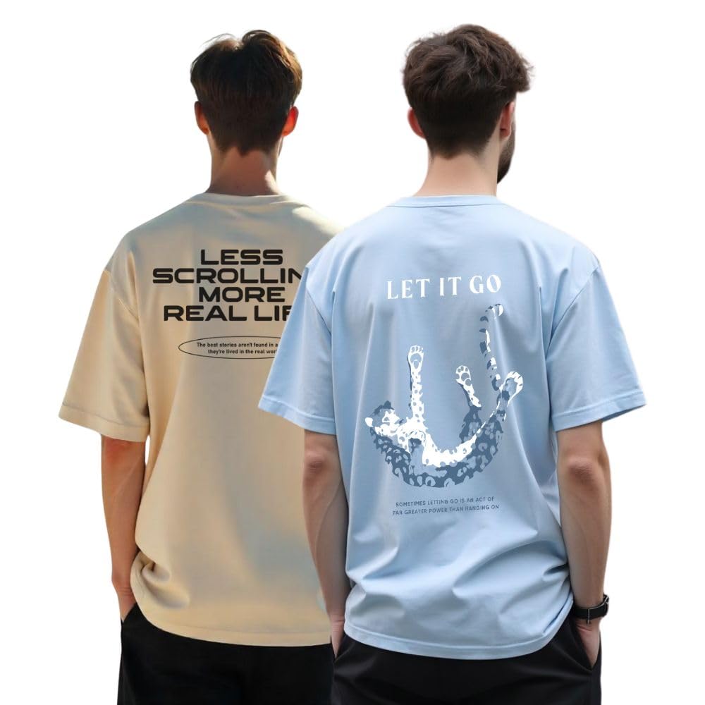 Mens Cotton Graphic Print Oversized Fit T-Shirt-image-12