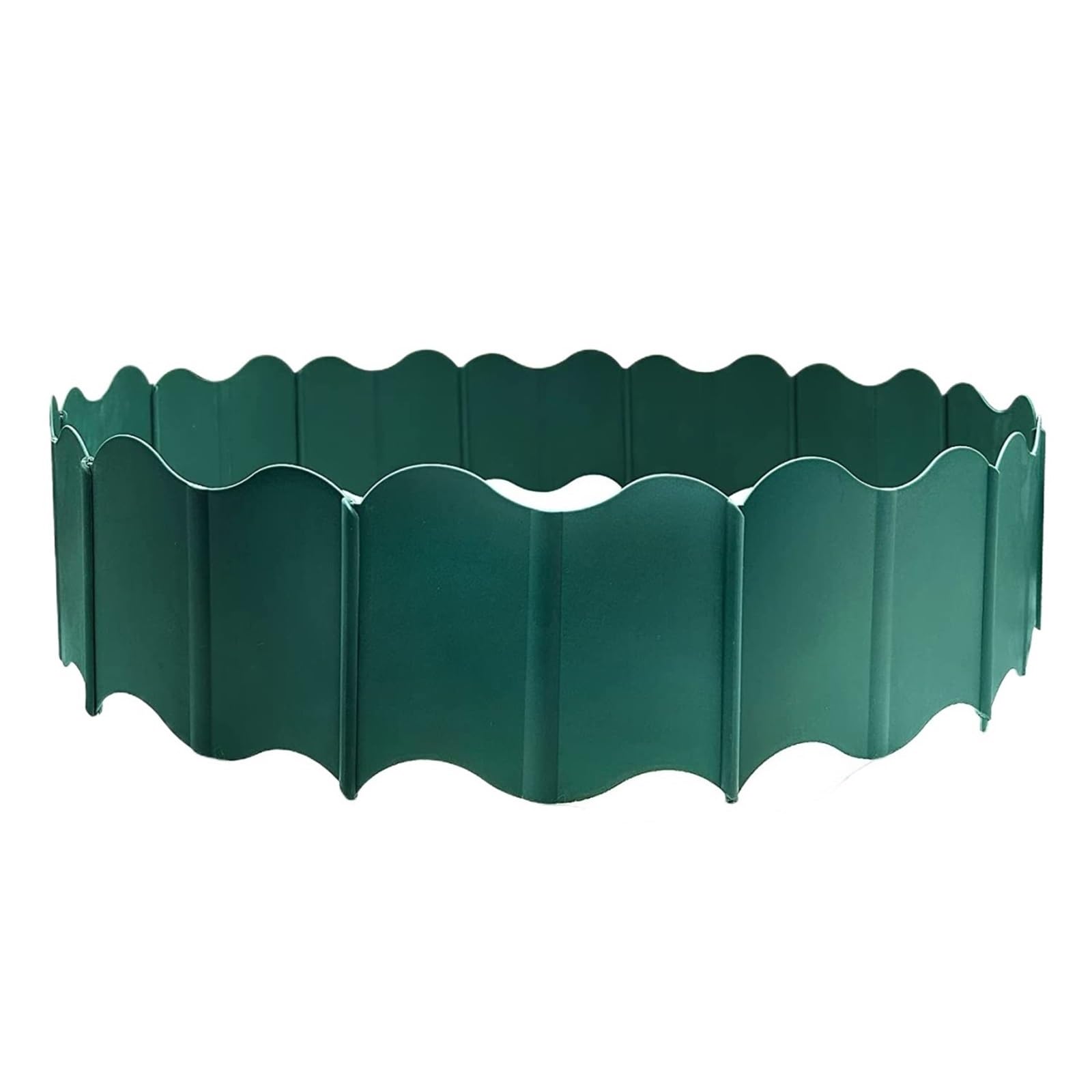 Bordura de Jardín de Plástico 20pcs 15x14cm Fixed Garden Barrier Lawn Plastic Border Landscape Edging Edge Kit(Green)