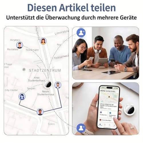 4er-Pack Tracker Tags [Apple MFi-Zertifiziert] for Apple Find My (nur iOS) – Ansicht 6