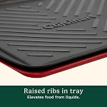 Cuisinart Grilling Préparer et servir des bacs, 17 po x 10.5", Lave-vaisselle sans danger, convient 6 Burgers, rouges et noirs (CPK-200C)
