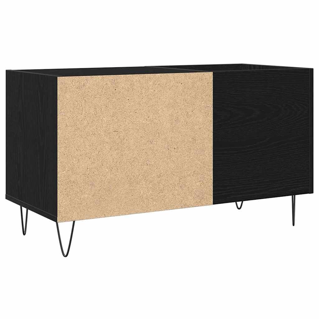 Armadietto per dischi in vinile, effetto rovere, 85 x 38 x 48 cm, con 3 ripiani e porta, per soggiorno, home theater, vinile, stoccaggio e ordine