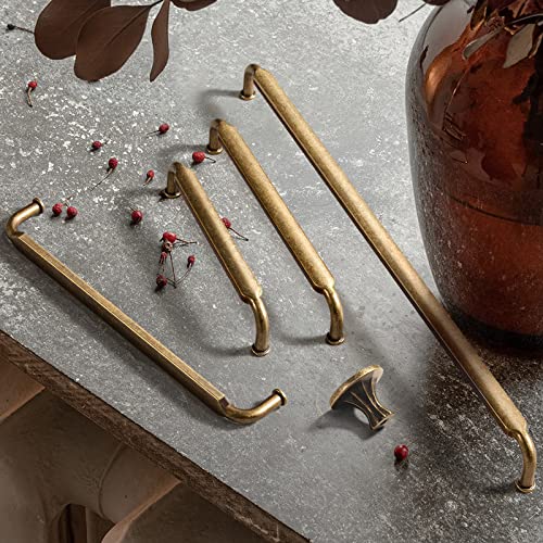 Goo-Ki 5 Inch Hole Center Cabinet Pulls Antique Brass Zinc Alloy Kitchen Drawer Pull Handles, 6 Pack Antique Bronze Retro Brass Hardware for Furniture,2202-GT-128 - Image 2