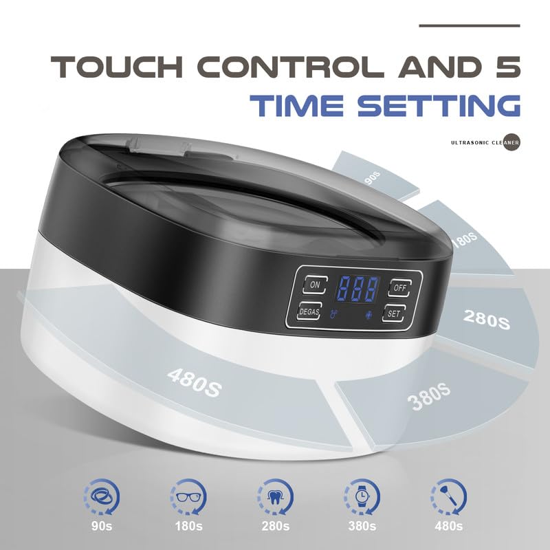 Ultraschallreinigungsgerät Ultraschallreiniger Ultraschallgerät 750ml Schallreiniger mit Digitalem...