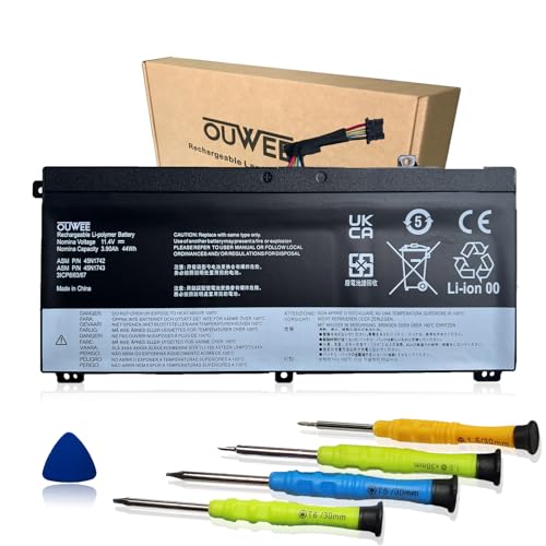 OUWEE 45N1742 Laptop Battery Compatible with Lenovo ThinkPad T550 T550s T560 W550 W550s P50S Series Notebook 45N1740 45N1741 45N1743 SB10K12721 00NY639 11.4V 44Wh 3900mAh