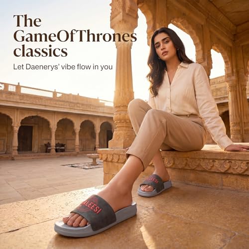 Image of YOHO Sliders for Women | Comfortable and Lightweight Slides | WB Cartoon & Comic Characters: Tom & Jerry, Big Bang Theory, Friends, Games of thrones and Wonder Woman Footwear for Girls