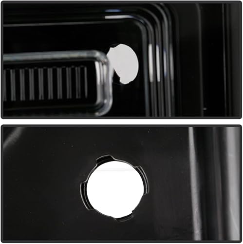 Miniatura 4 de ACANII - Solo para modelos halógenos 2017-2019 Ford F250 F350 SuperDuty, con carcasa negra, par de faros delanteros izquierdos+derecho