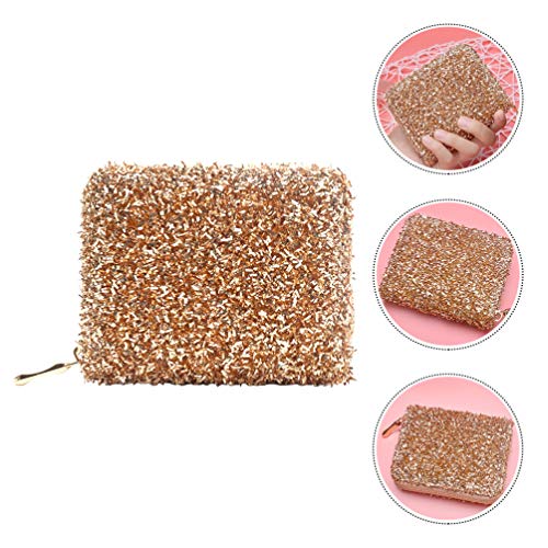 KESYOO Lantejoulas Moedas Bolsa Feminina Bolsa Glitter Bolsa Feminina Maquiador Bolsa Bolsa Portátil