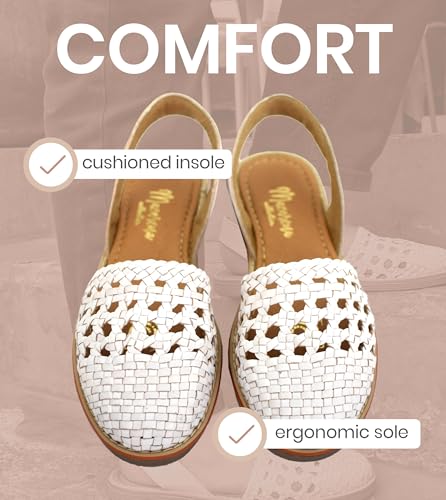 Image of Macarena Collection Womens Shoes Leather Sandals for Women | Huarache Handmade Mexican Sandals Women | Comfortable & Stylish Womens Sandals 2340