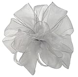 Offray Wired Edge Encore Sheer Craft Ribbon, 1-1/2-Inch Wide by 25-Yard Spool, Silver