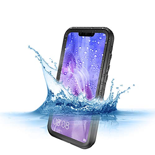 RanGuo Funda Impermeable Huawei P20 Lite, [Certificación IP68] Funda Completa para el Cuerpo con Protector de Pantalla,Resistente al Agua, a Prueba de Golpes, a Prueba de arañazos (Negro)