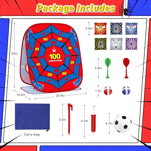 Spider Bean Bag Toss Game for Kids: 4-in-1 Cornhole Board Indoor Outdoor Toys for Kids Boys Girls 3 4 5 6 7 8 Year Old Birthday, Outside Activity Beach Backyard Lawn Family Party Game - Image 6