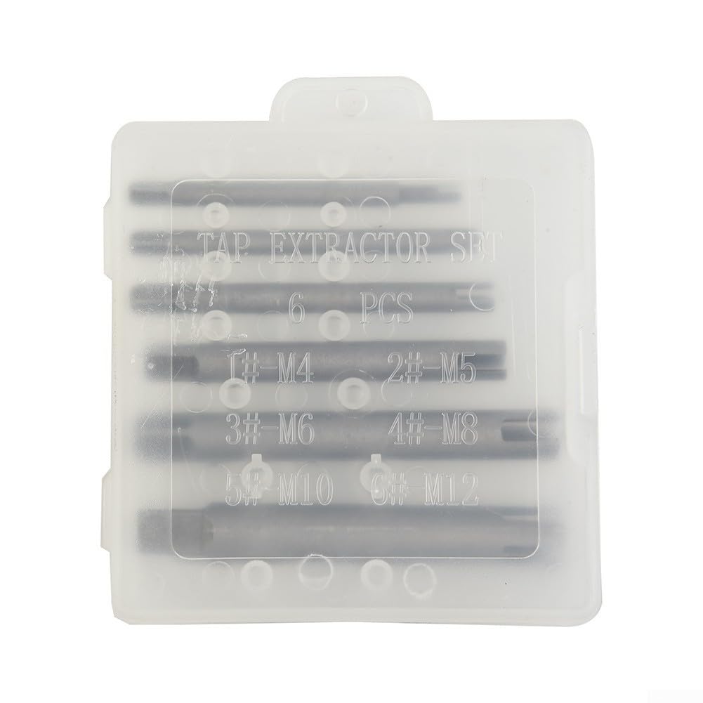 6 strumenti per la rimozione di viti a testa rotta, estrattore per rubinetto, in acciaio legato per rimuovere viti danneggiate spogliate, M5, M6, M8, M10, per M12