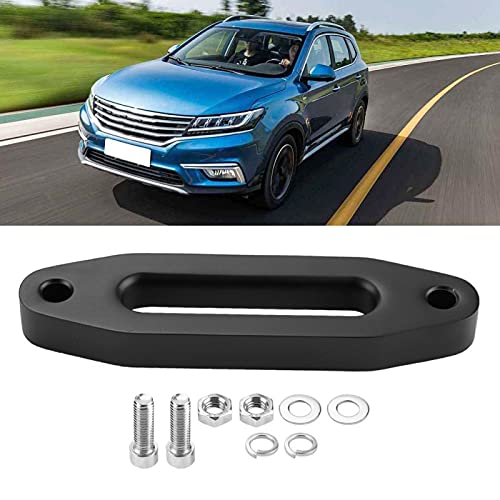 hawse fairlead Yctze pour hawse fairlead 6 Guide-câble en aluminium noir d'écubier de 6 pouces pour le VTT de câble de corde de treuil synthétique pour guide de treuil guide cable treu