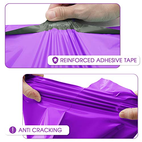 Image of Metronic Poly Mailers 12x15.5 200 Pack Large Shipping Bags,Strong Adhesive Mailing Bags, Waterproof and Tear-Proof Multipurpose Envelopes for Clothing, Small Business,Boutique, Postal Bags Purple