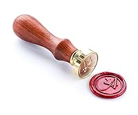 Vista 6 de Sello de cera, alfabeto inicial M con sello de corazón con mango de palisandro, decoración en embalajes, invitaciones, sobres, tarjetas, libro