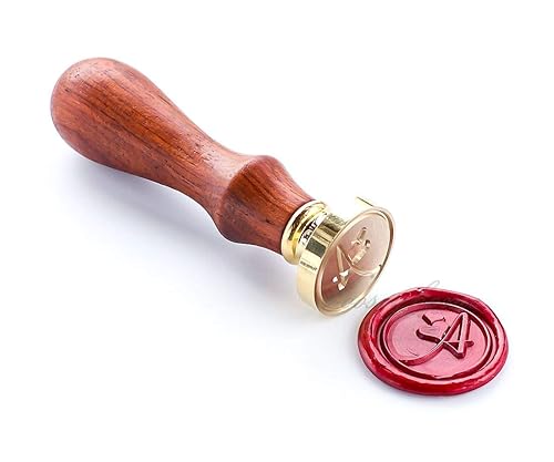 Miniatura 6 de VOOSEYHOME Elegante alfabeto inicial K con sello de cera de corazón con mango de palisandro, decoración en embalaje de regalo, invitación, libro de