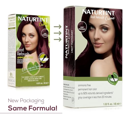 Naturtint Light Mahogany Root Retouch Crème Permanent Hair Color - Ammonia Free, Conceal Grays, No Artificial Scent, 1.52 Fl Oz - Image 3