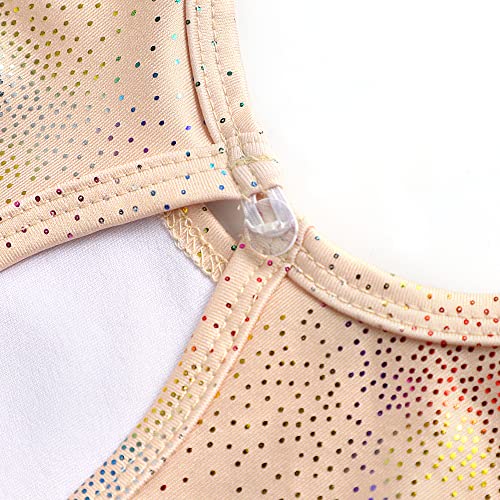 HOZIY Leotards for Girls Ballet Gymnastics Sleeveless Long Sleeve Colorful Sparkles Aqua Blue Pink Purple Solid