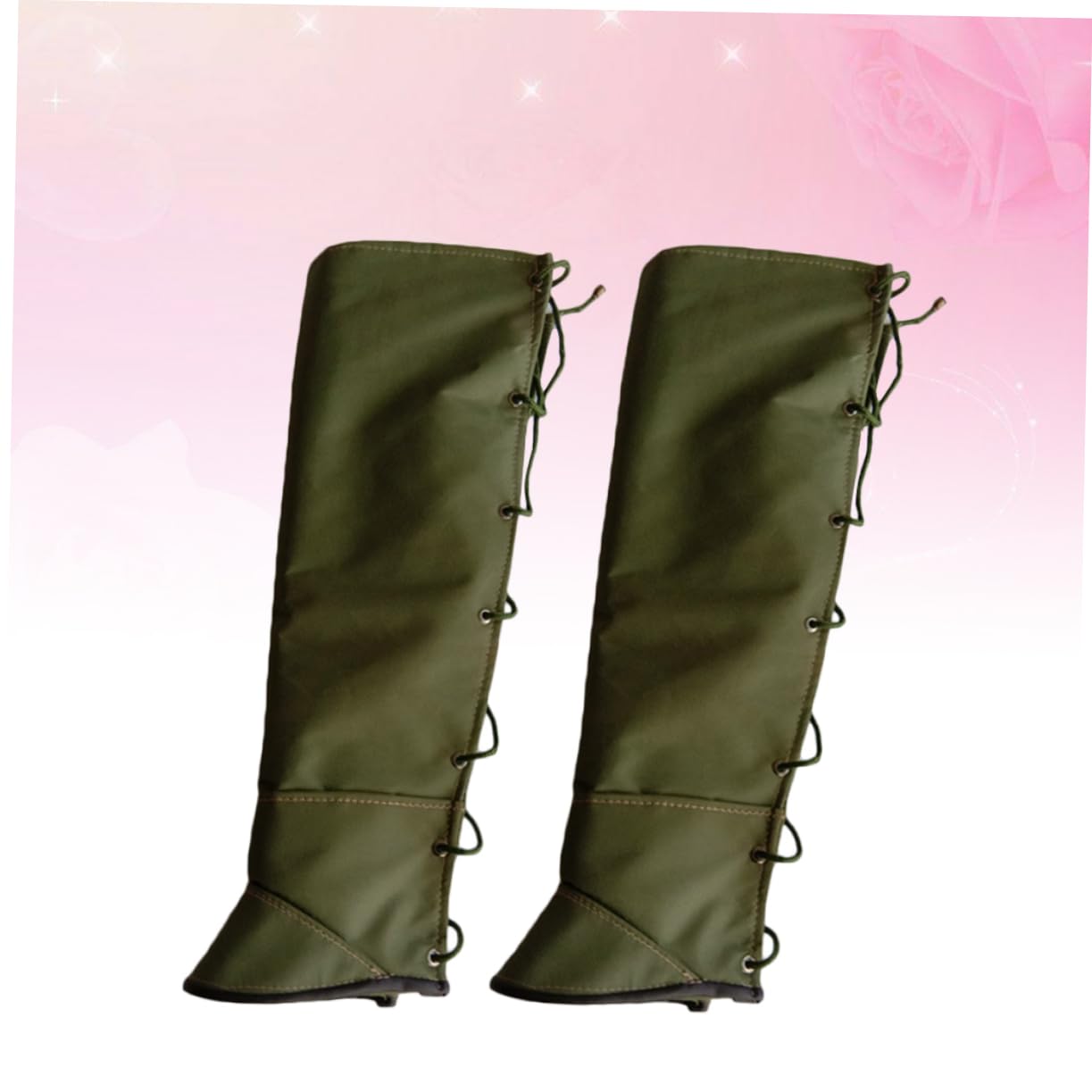 Guêtres de Protection pour Jambes Jungle Anti-morsure en Toile Verte | Sangle, Résistantes à L’usure, pour Randonnée et Skateboard, Couvre-jambe Extérieur