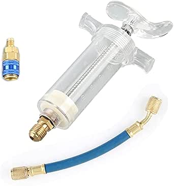 Oil and Dye Injectors Kit, Car A/C AC Oil and Dye Injector Refrigerant ...