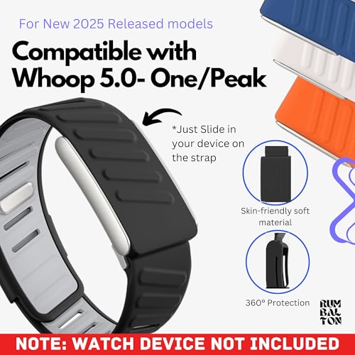 Image of Premium Sports Strap for Whoop 5.0 - One & Peak 2025 Released Band Replacement Strap Accessory | Ultra Soft Felt | Sweat Resistant, Silicone Band for Fitness, Workouts (Device Not Included)