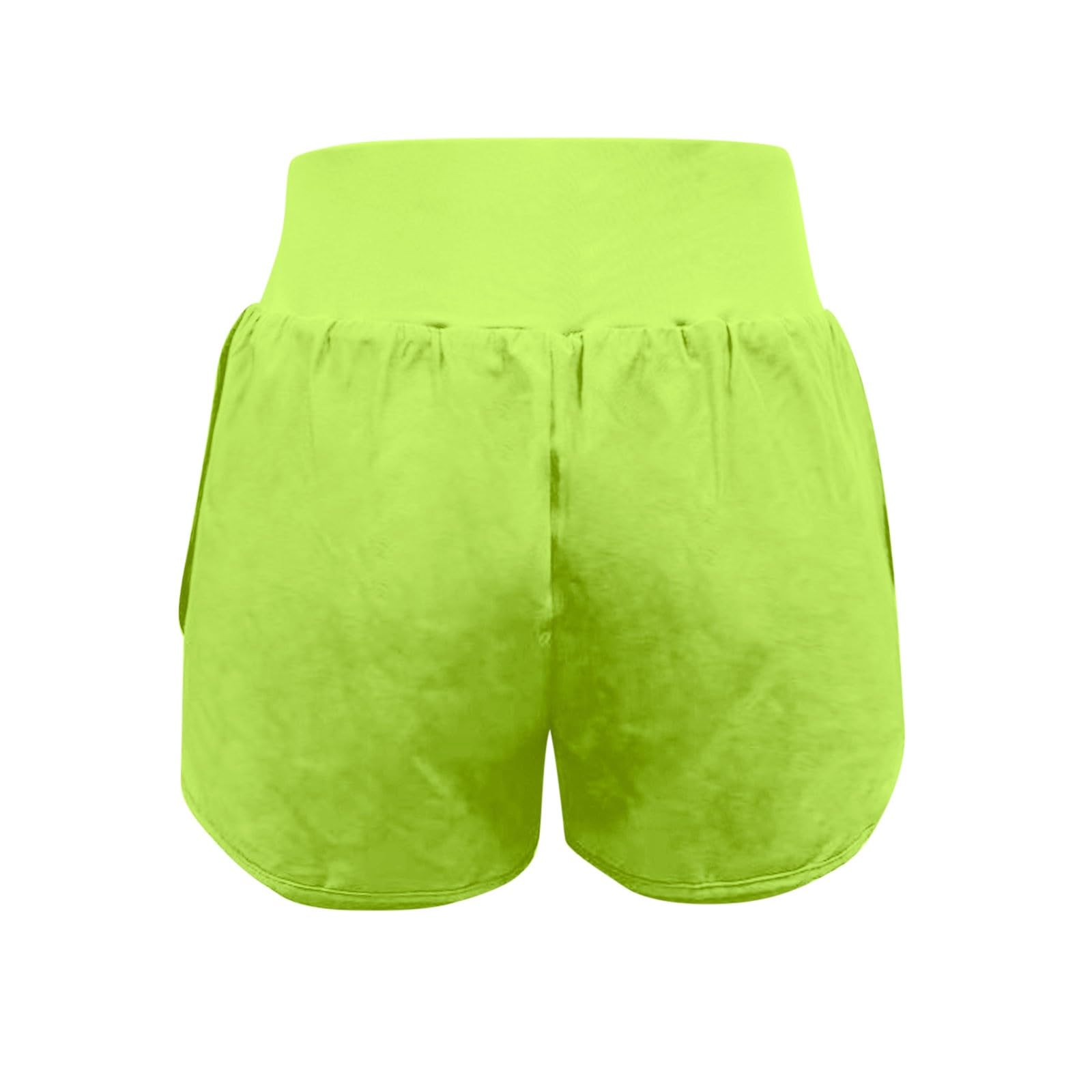 Laufshorts Damen 2 in 1, Anti-Durchsichtig mit Seitentaschen Reißverschlusstasche am Bund High Waist schnelltrocknend Sportshorts für Yoga Training
