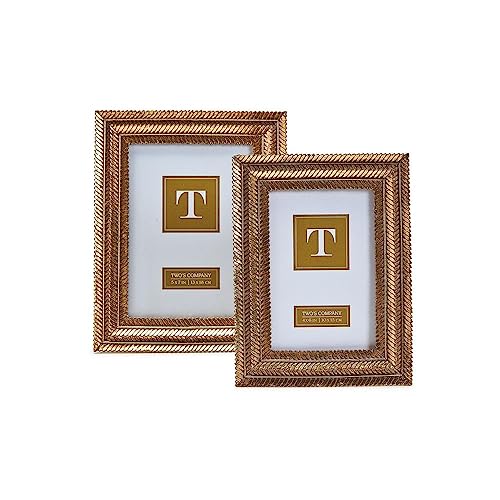 Gold Fern Photo Frames, Set of 2