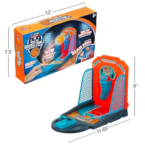 EXPRESSIONS Tabletop Basketball Game - Mini Basketball Game for Travel & Desktop Toys Collection | Desk Games for Work, Table Top Office Basketball Hoop