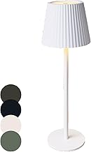 Coen Bakker LED Tischlampe dimmbar mit Touch IP44 Lampe USB 3 Lichtfarben für Innen & Außen 36,5x11 cm Tischleuchte, Farbe:Weiß