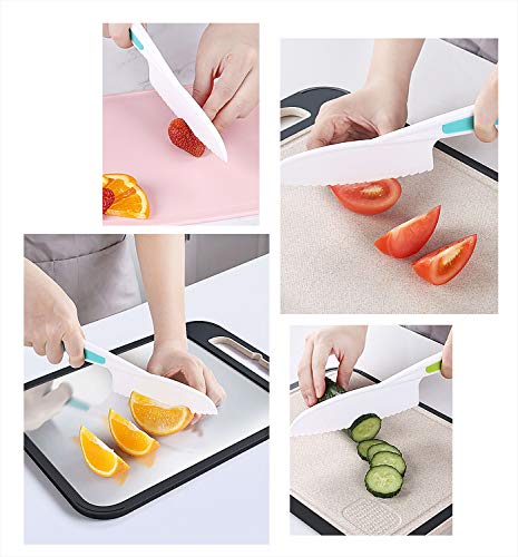 Plastic Kitchen Knife Penta Angel 3Pcs Nylon Safety Cooking Baking Knives For Cutting Fruit Lettuce Salad Vegetable Cake Bread(Mixed Color) #TOP3