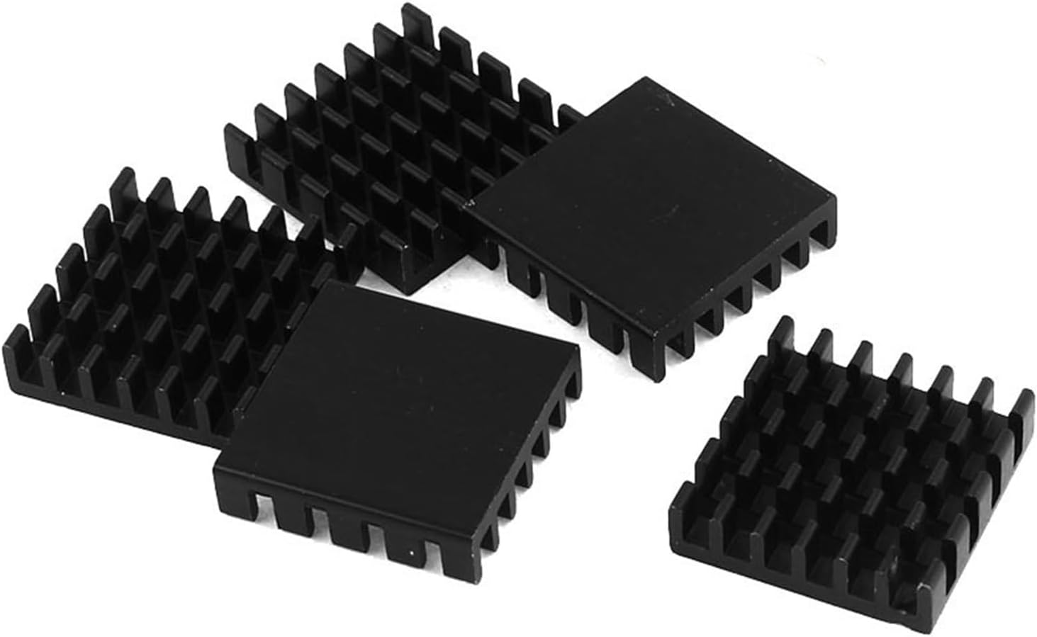 10pcs Anodized Black Aluminum Heatsink 20x20x6mm Memory Graphics Card, Motherboard Electronics Cooling