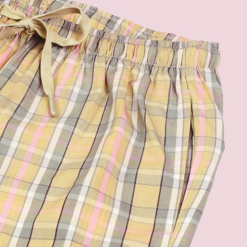 Image of Enamor Mid Rise Full Length Adjustable Drawstring Hangout Pant for Women - Relaxed Fit, Combed Cotton - E4A5