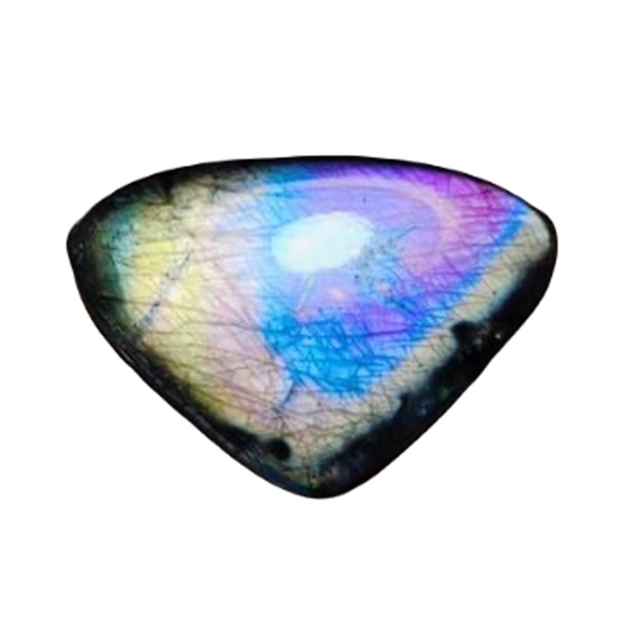 Cabochon labradorite véritable pour réparer ou sublimer un pendentif en cœur abîmé