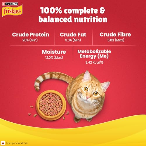 Image of PURINA, Friskies Meaty Grills Adult Dry Cat Food, 400 g, Contains Chicken, Turkey, Lamb and Vegetables Flavours