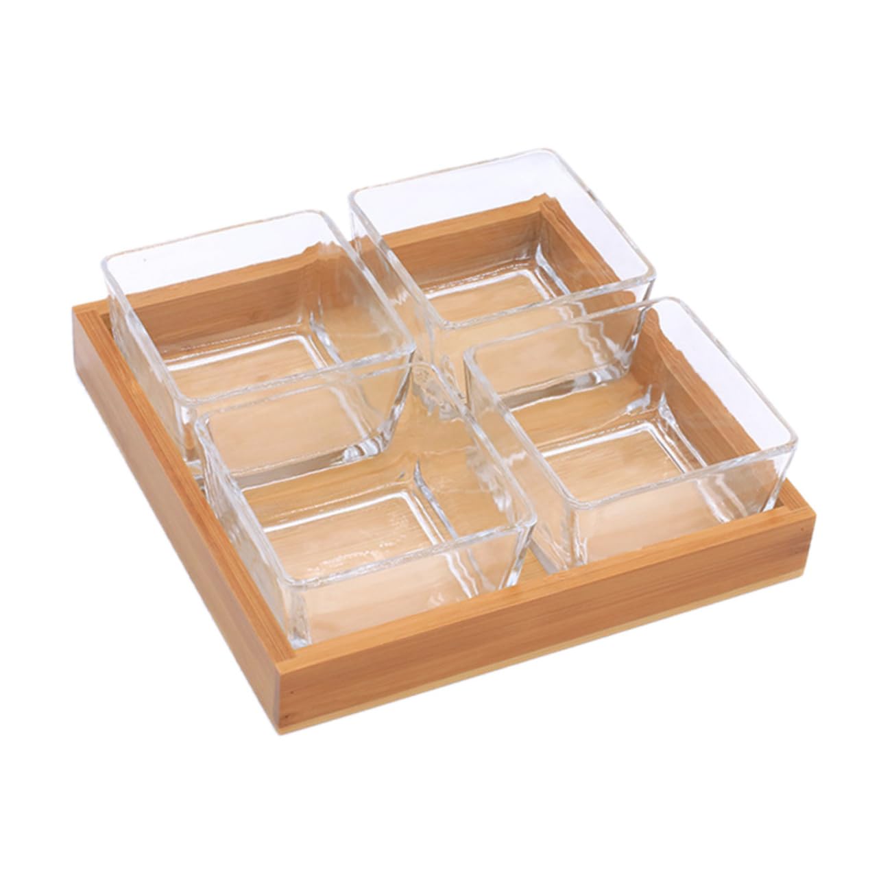 Gatuida Plateaux De Service Pour Fruits Divisés Assiettes à Noix Et Fruits Secs Verre Avec Support