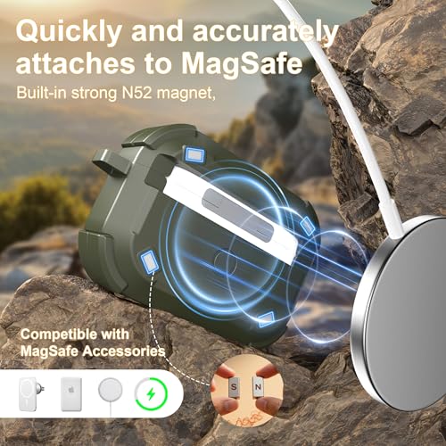 Image of RFUNGUANGO AirPods Pro 2 Case MagSafe Magnetic Automatic Lock, Gray