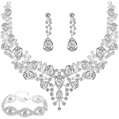 Bride Jewelry Set with Rhinestones by Yolev Cover