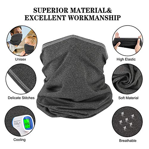 Balaclava Neck Gaiter Face Scarf Cover 6 PCS Mixture Colors Headwear Bandana