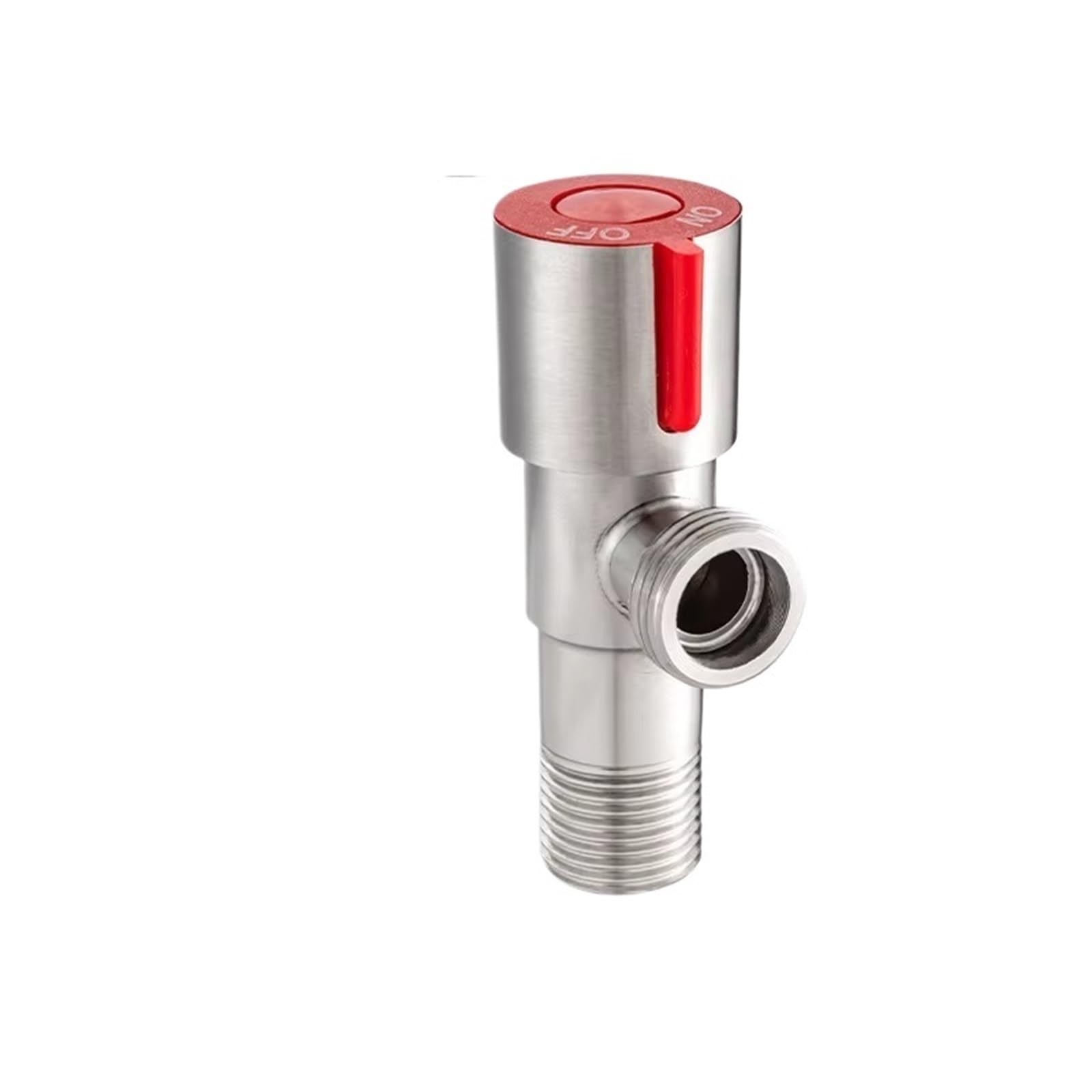 Yilwpv Red 2 Pcs G1/2 Stainless Steel Hot Cold Inlet Valve Toilet Filling Angle Valves Sink Basin Water Heater Faucet For Bathroom Accessories For Bathroom(Red)