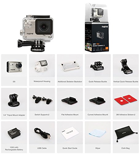 ThiEYE Action Cam HD Actionkamera Wifi 12MP 1080P 30fps Sport Kamera 1.5 Zoll 40M Wasserdichte Helmkamera mit 1000mAh… – Bild 8