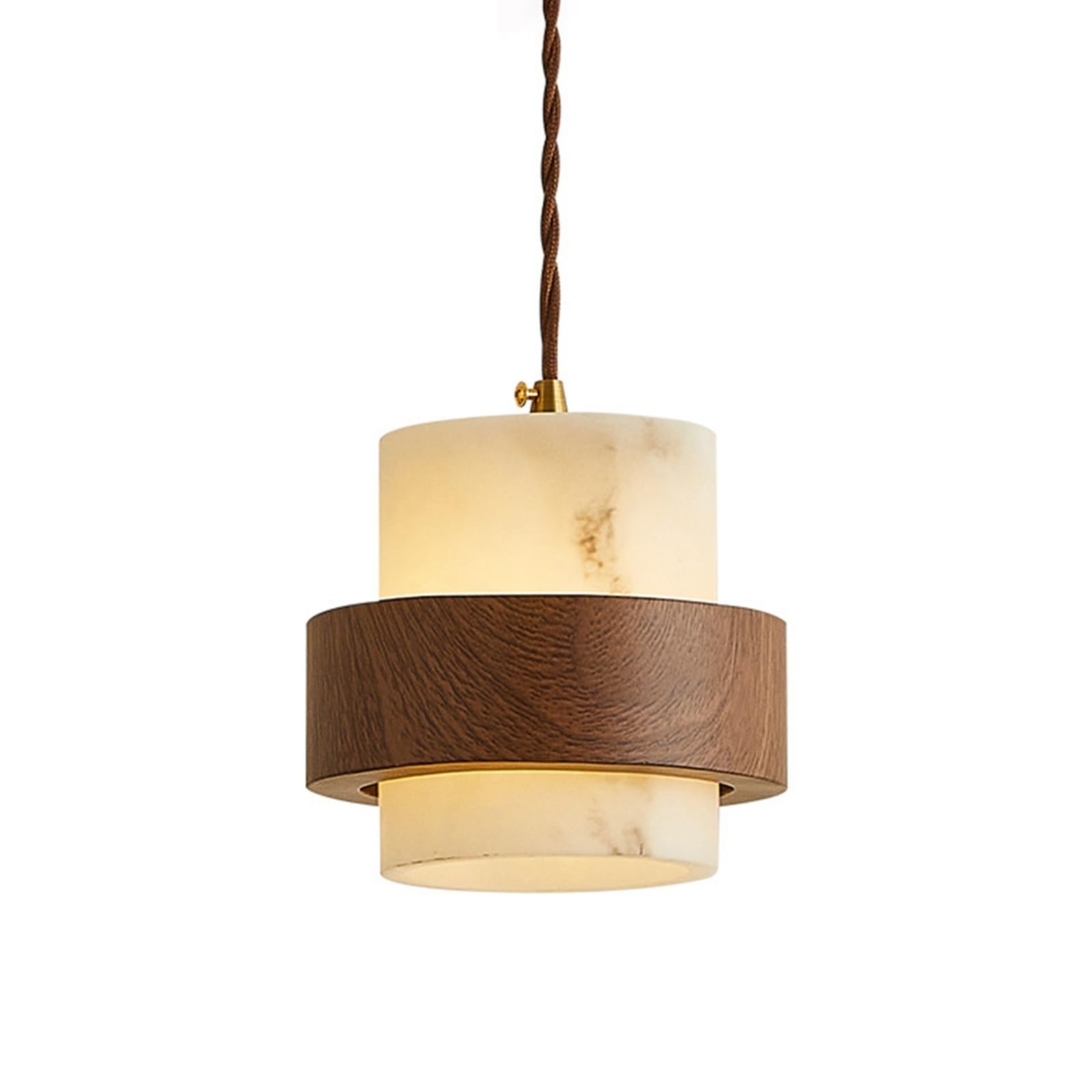 HXYSXHJUO Alabaster Pendant Light Artificial Marble Hanging Ceiling Lamp Modern Suspended Lighting Fixture, 5.7in Small Chandeliers for Dining Room Kitchen Island Bedroom