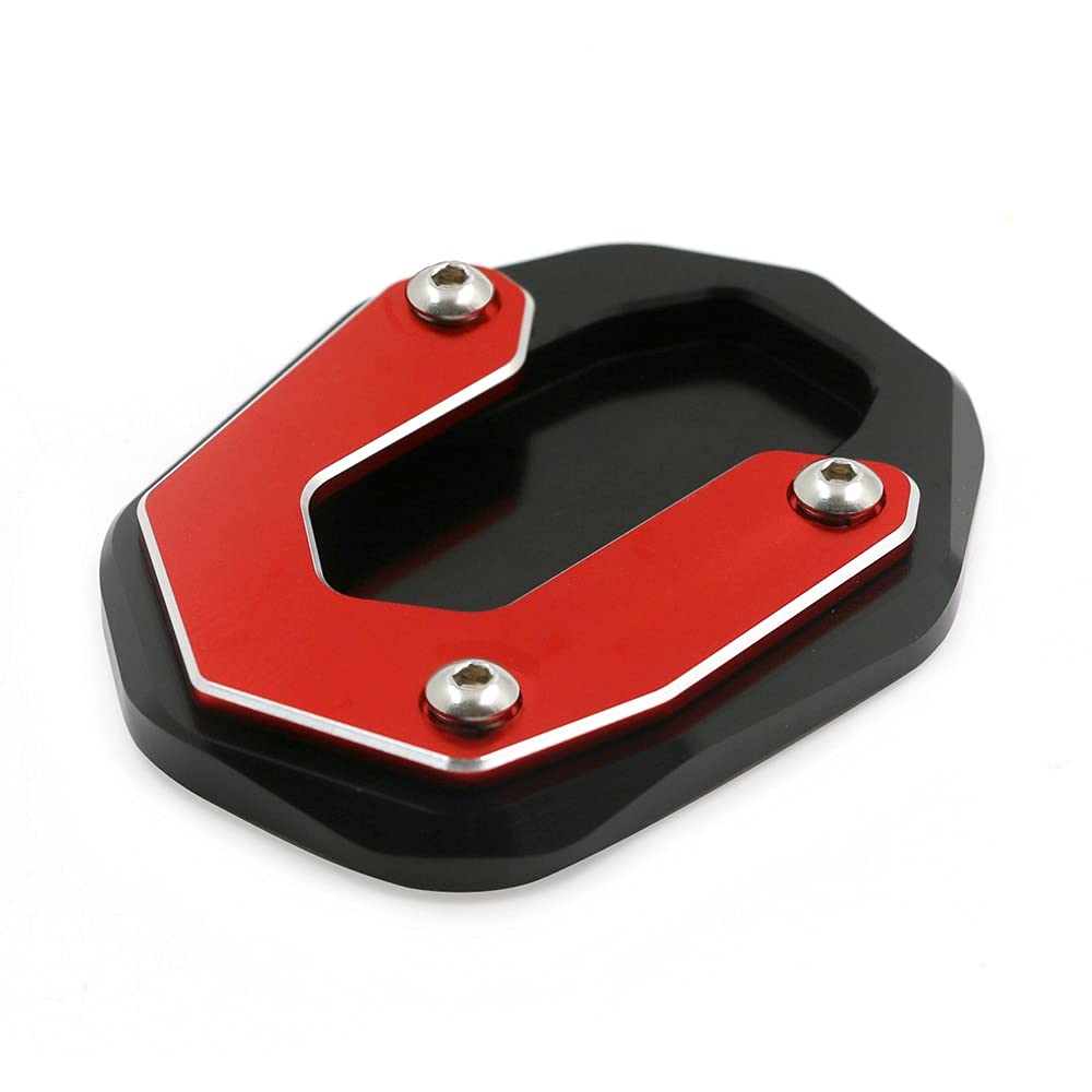 Support plaque agrandisseur béquille Ducati 800 road trip et ville rouge