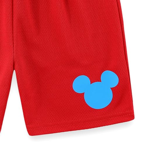 Image of Disney Mickey Mouse Boys Short Sleeve T-Shirt and Active Shorts Set for Toddler and Big Kids