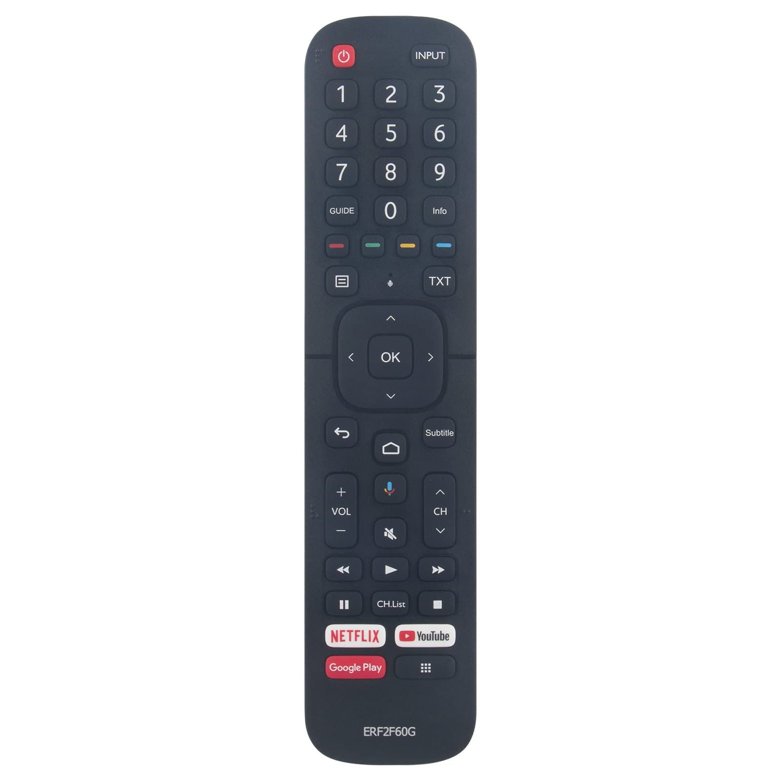 VINABTY Telecomando Universale ERF2F60G Per TV Hisense - Sostituto Per HE32E5620FHATS, 40A35EEAS